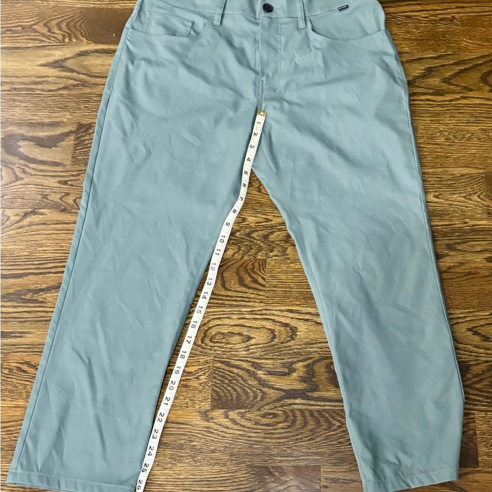 TravisMathew Men's Sage Green Regular Fit Casual Pants Polyester Size 34